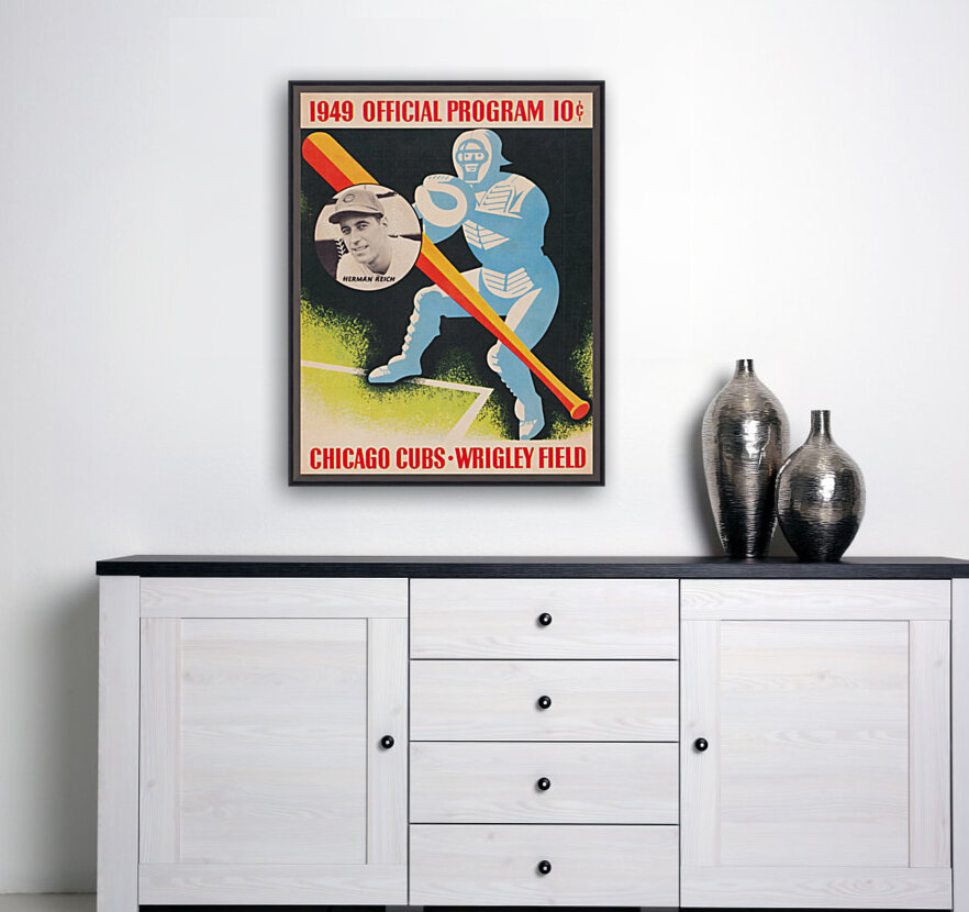 1949 Chicago Cubs Program Art Reproduction