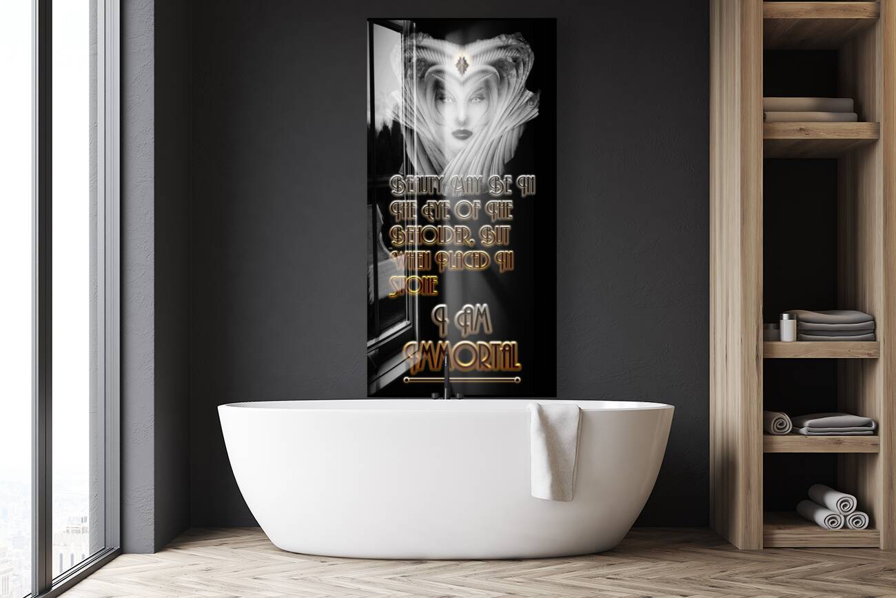 Beauty Immortal Fractal Typography Design Reproduction