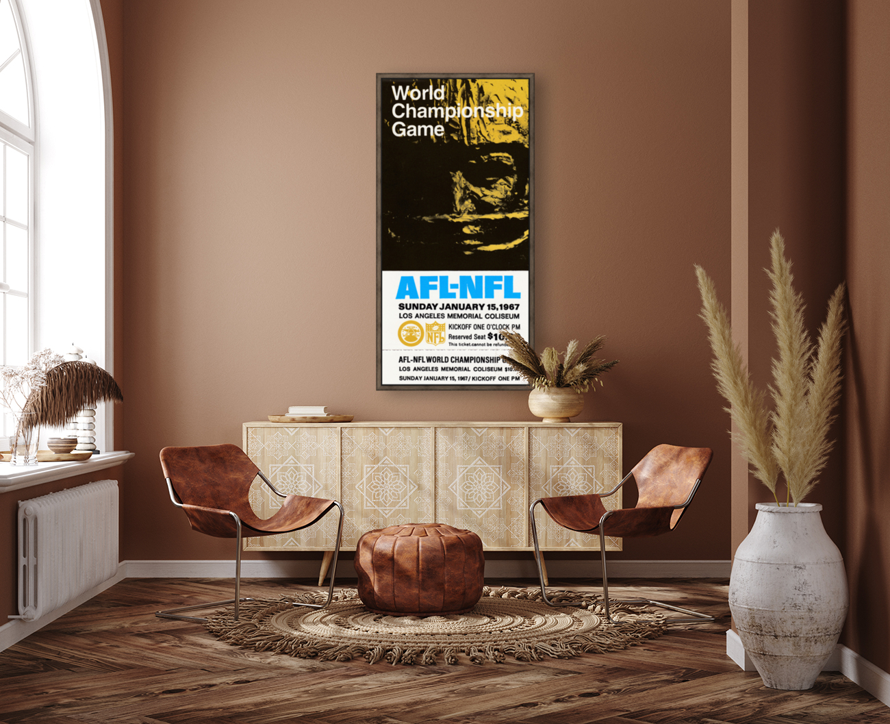 1967 Super Bowl I Ticket Stub Art Reproduction