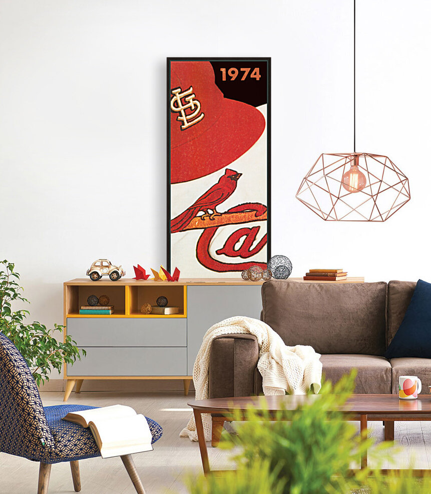 1974 St. Louis Cardinals Baseball Hat Art Reproduction
