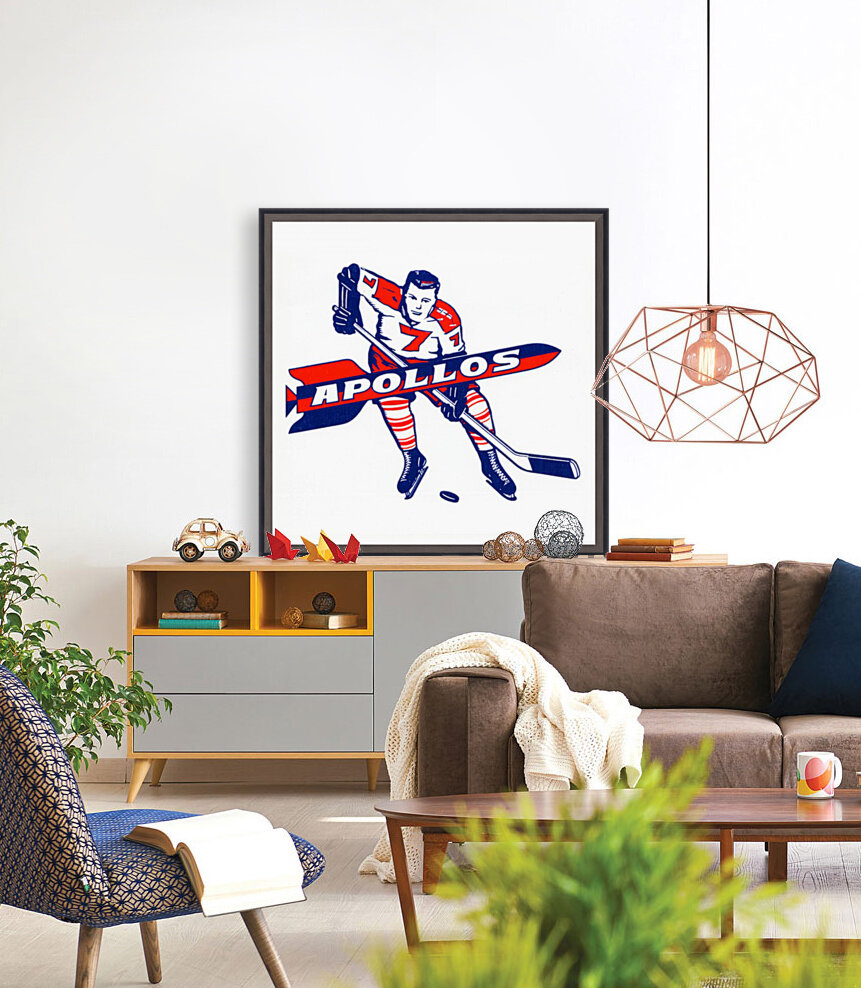 1965 Houston Apollos Hockey Logo Art Reproduction