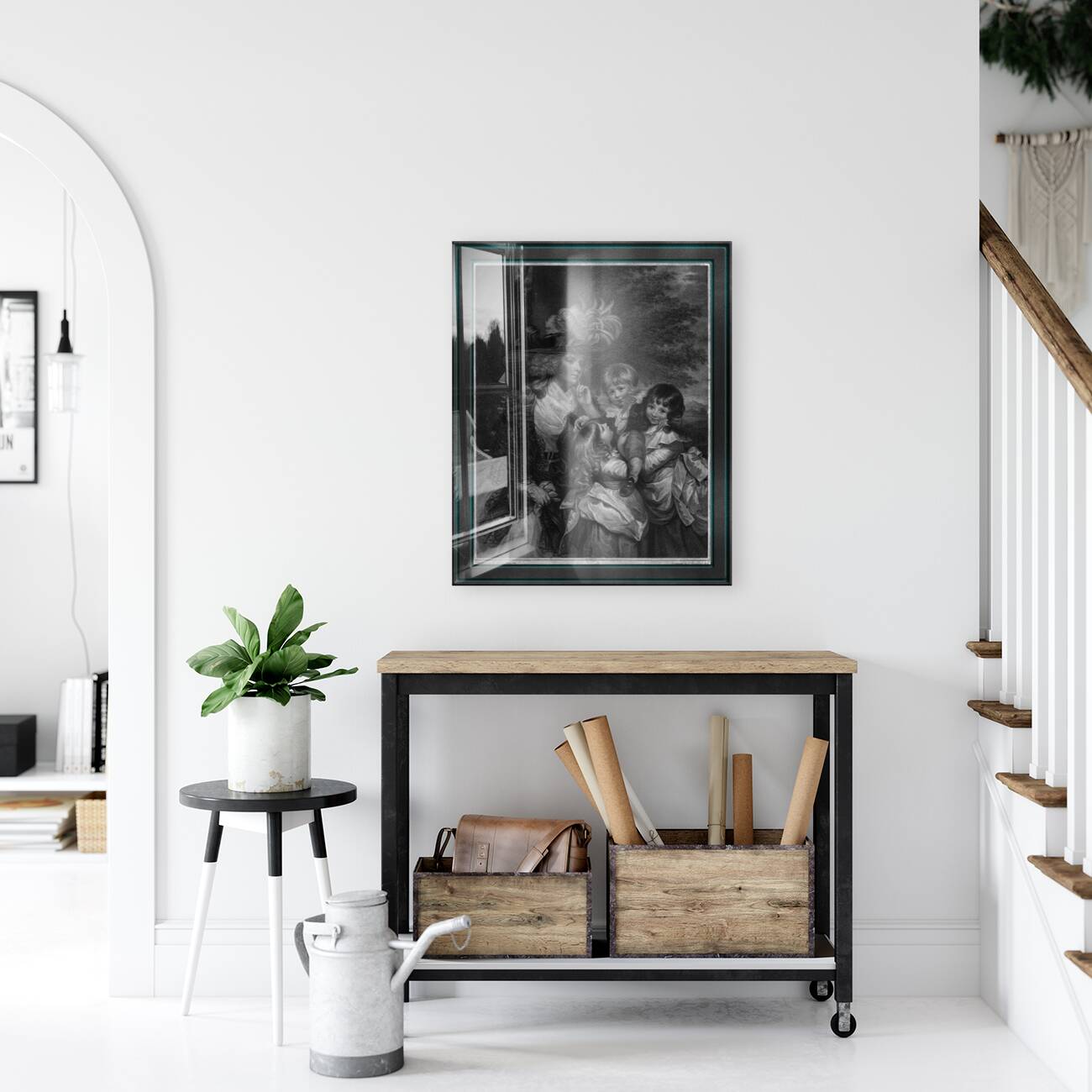 Lady Smith and her Children by Engraver Francesco Bartolozzi Fine Art Old Masters Reproduction Reproduction