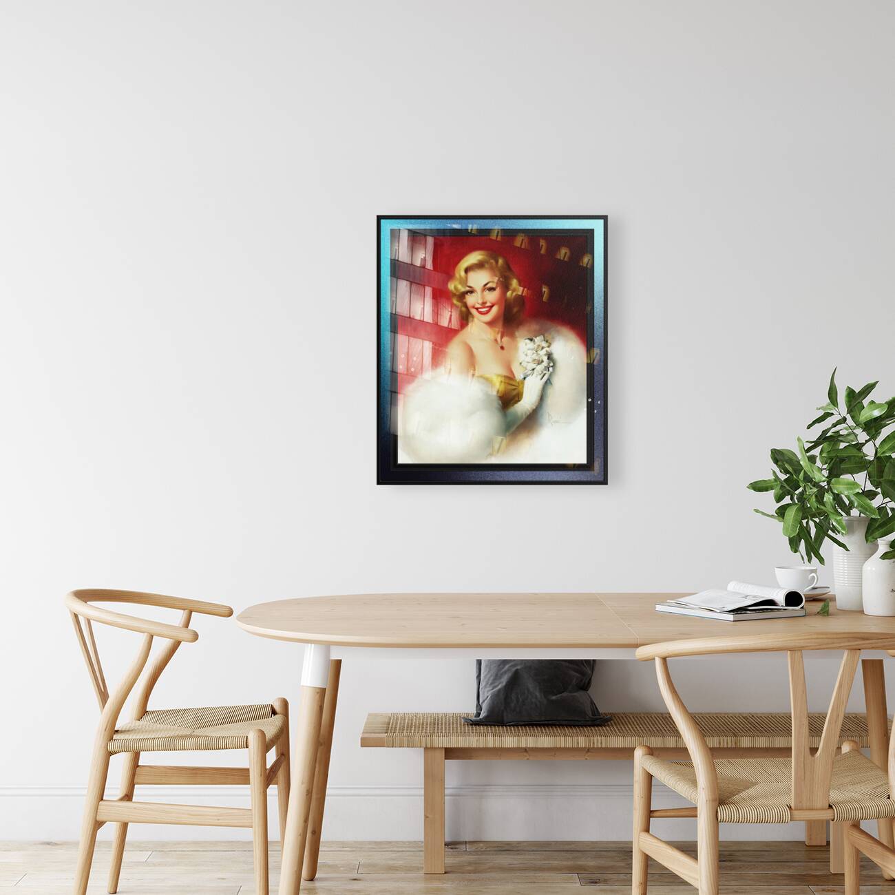 Golden Girl by Edward Runci Pin-Up Girl Vintage Art Reproduction