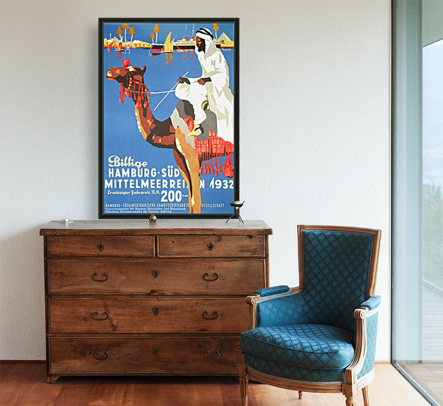 Hamburg-Sud Billige Mittelmeerreisen Original Poster Reproduction