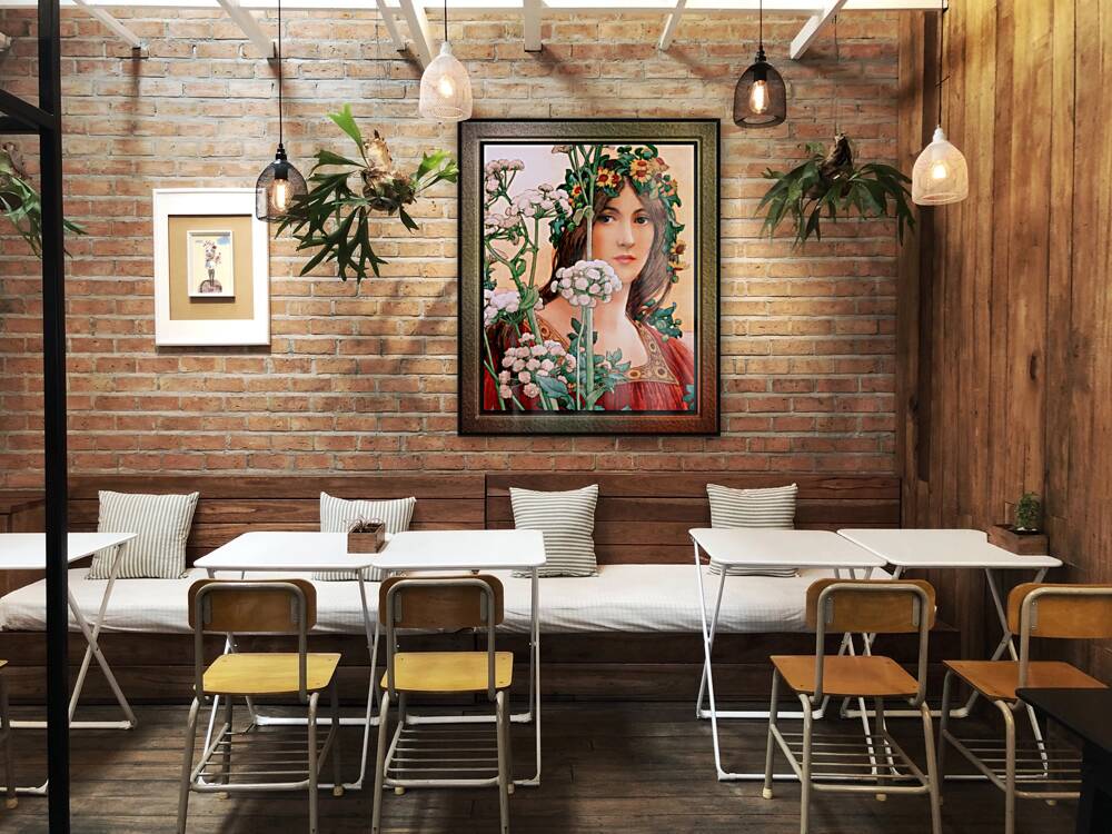 Our Lady of the Cow Parsley by Elisabeth Sonrel Wall Art Decor Reproduction