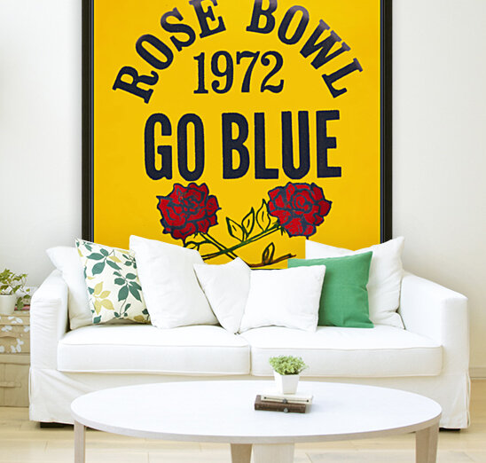 1972 Rose Bowl Go Blue Art Reproduction