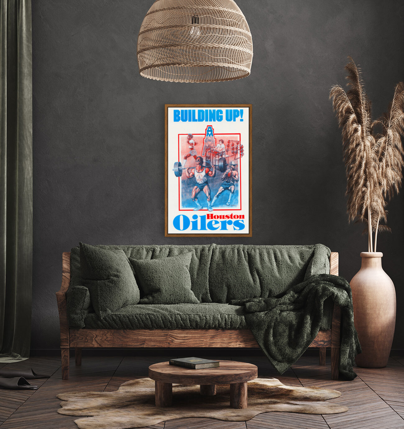 1983 Houston Oilers Building Up Poster Reproduction