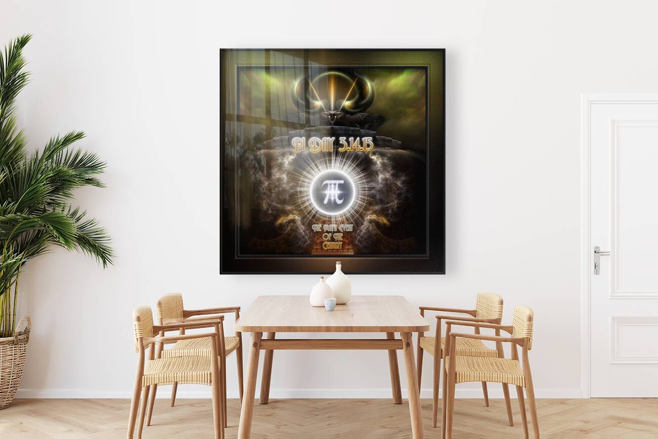 Pi Day 3.14.15 Star Blaze Fractal Art Composition Reproduction