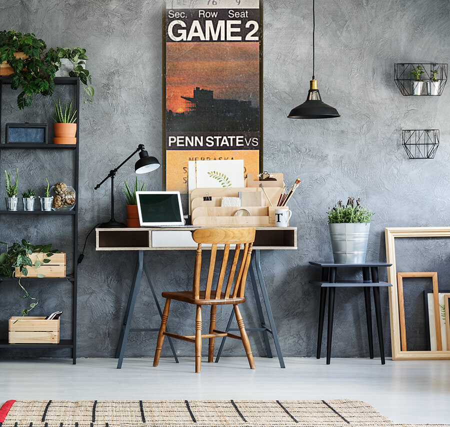 1980 Penn State vs. Nebraska Football Ticket Canvas Reproduction