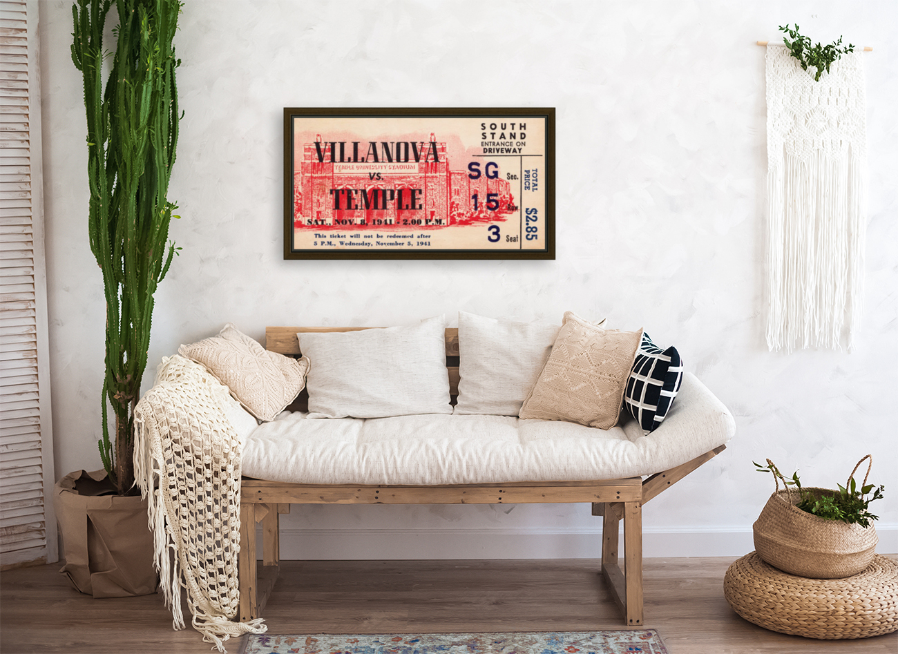 1941 Temple Owls vs. Villanova Wildcats Reproduction