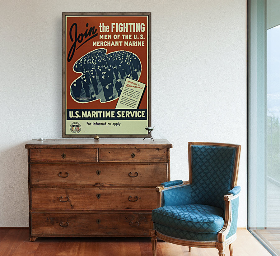 Join the Fighting Men of The US Merchant Marine Reproduction