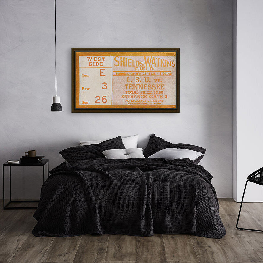 1938 Tennessee vs. LSU Football Ticket Art Reproduction