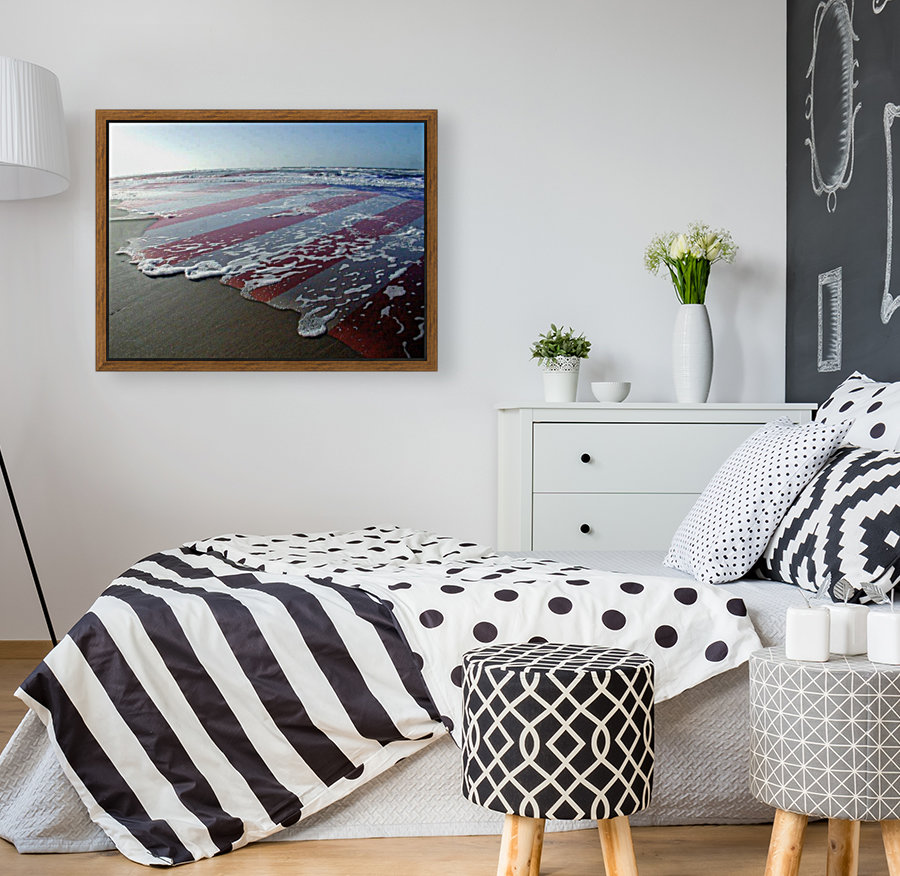  american flag overlay waves Reproduction