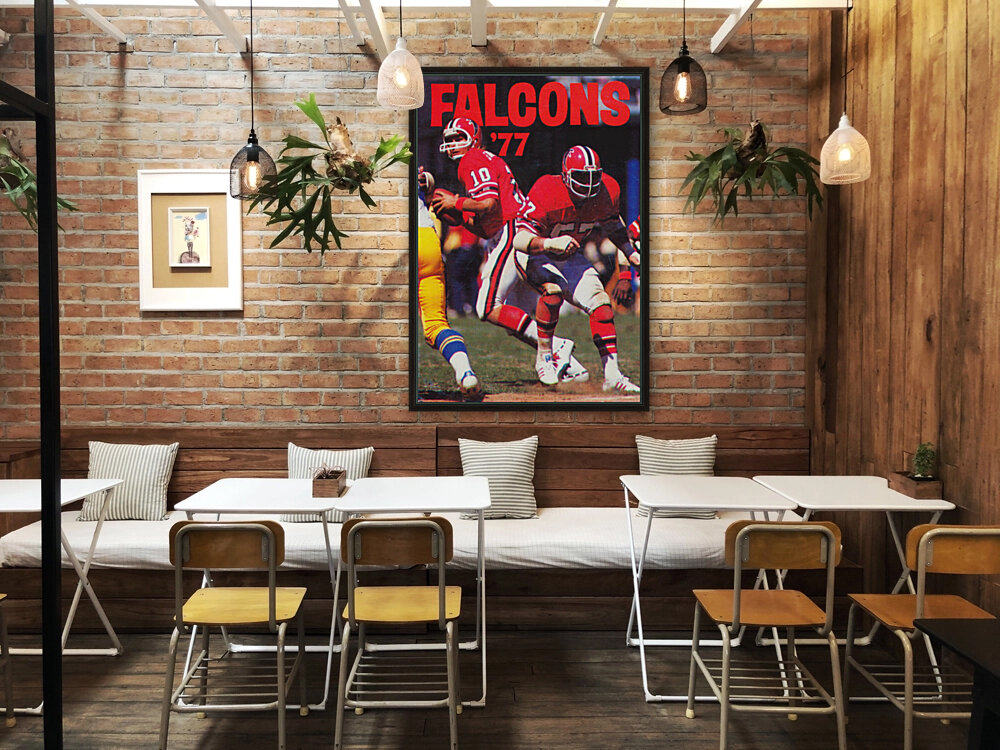 1977 Atlanta Falcons Retro Football Poster Reproduction