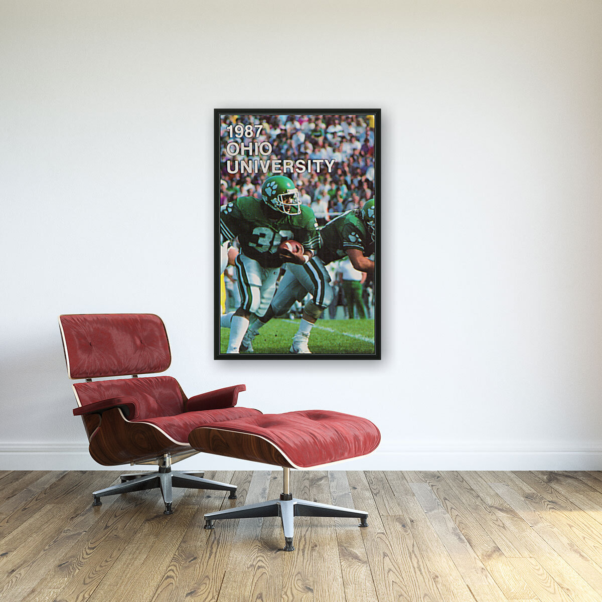 1987 Ohio Bobcats Retro Football Poster Reproduction