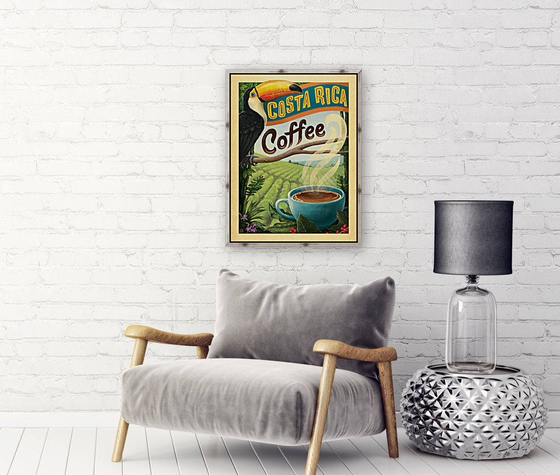 Costa Rica Coffee poster Reproduction