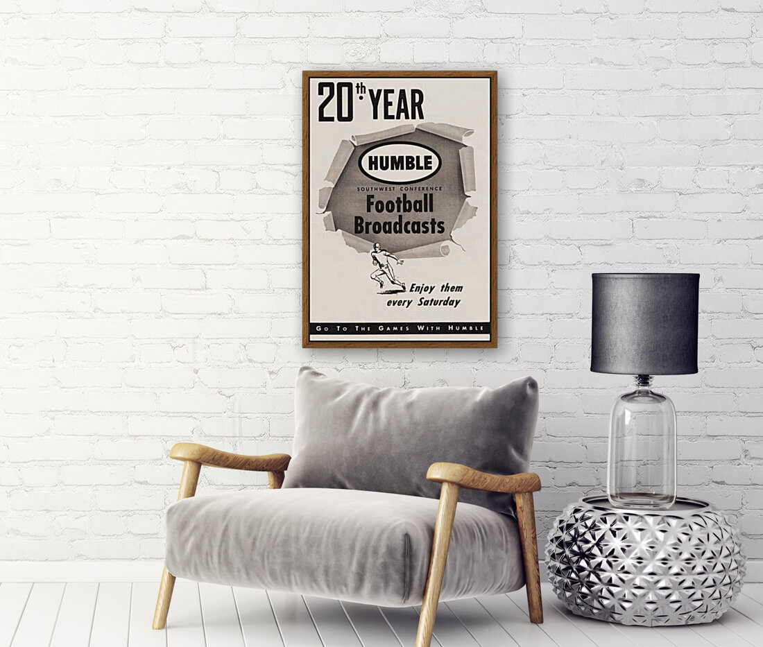 1953 Humble Oil Southwest Conference Football Poster Reproduction