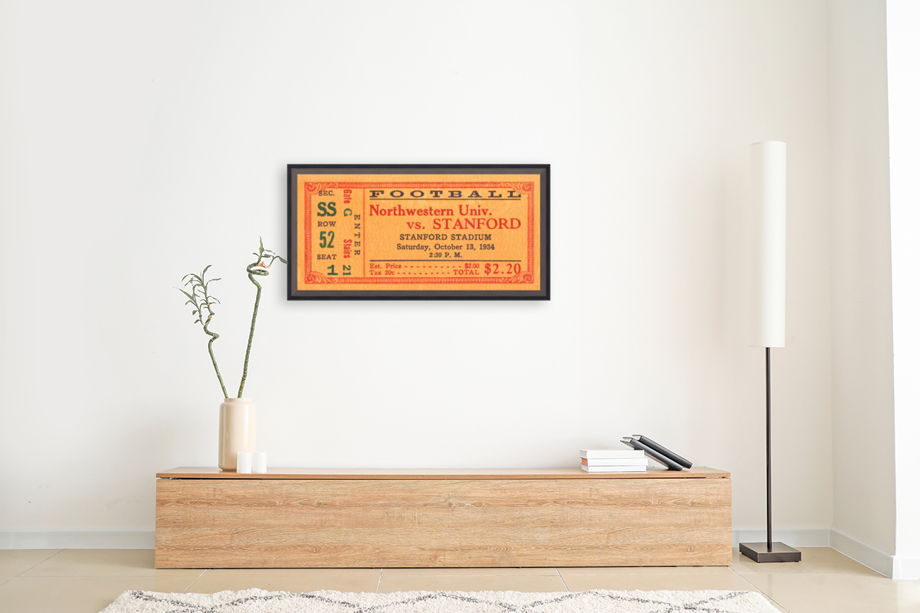 1934 Northwestern vs. Stanford | Row 1 Reproduction