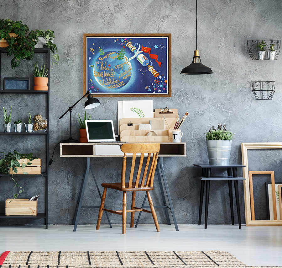 Vintage USSR greeting card Reproduction