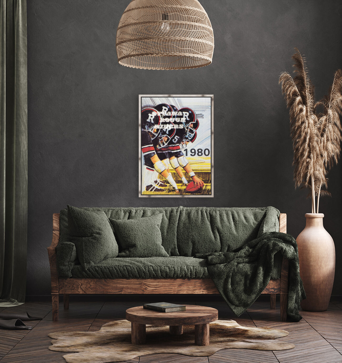 1980 Ottawa Rough Riders Football Art Reproduction