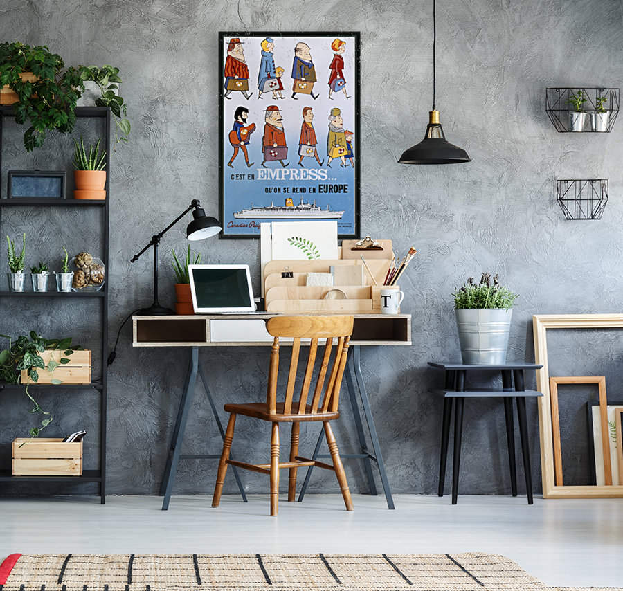 Canadian Pacific Empress via Europe Vintage Advertising Poster Reproduction