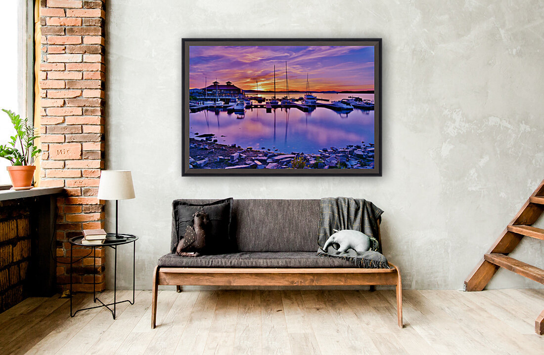 Reflections over Lake Champlain Vermont  Reproduction