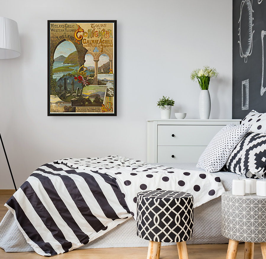 Midland and Great Western Railway poster for Tours in Connemara Reproduction