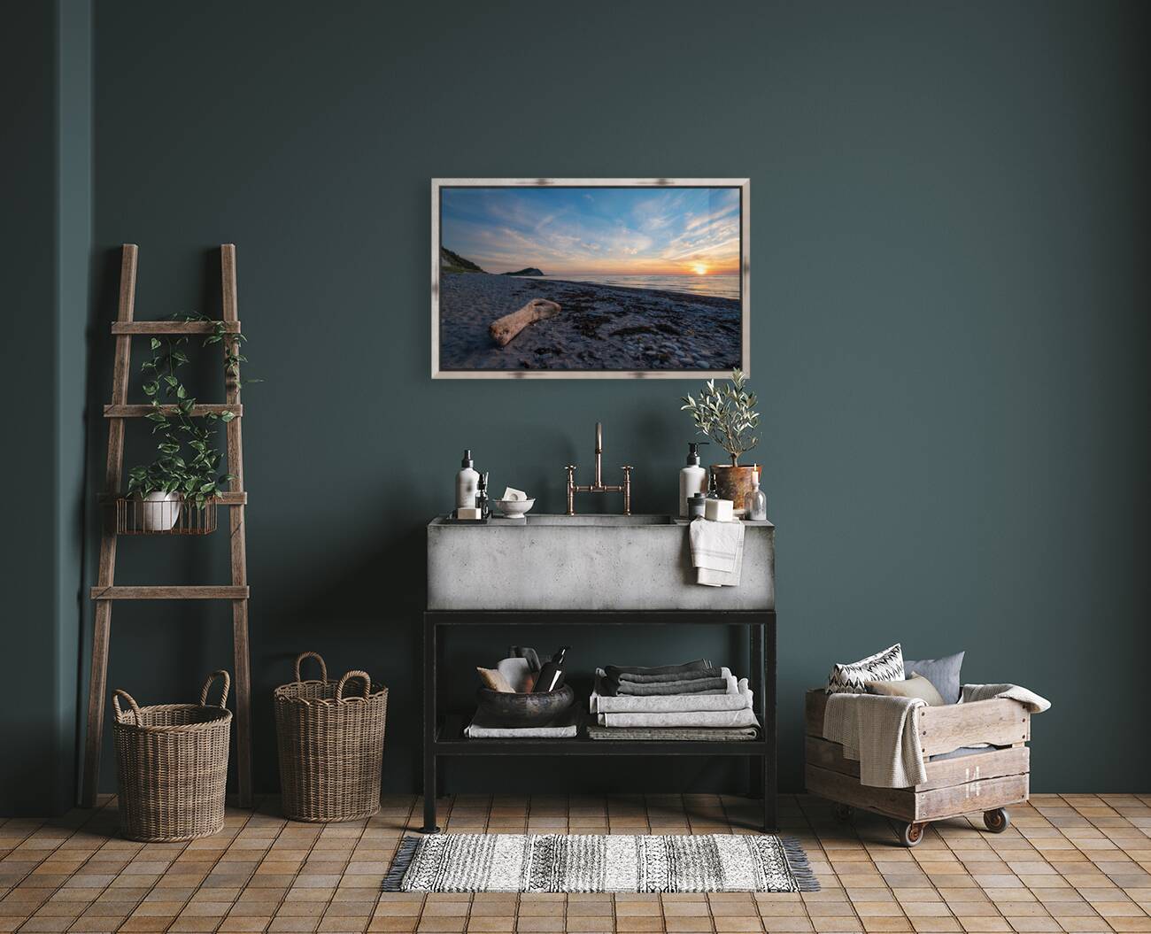 Seaside Sunset Reproduction