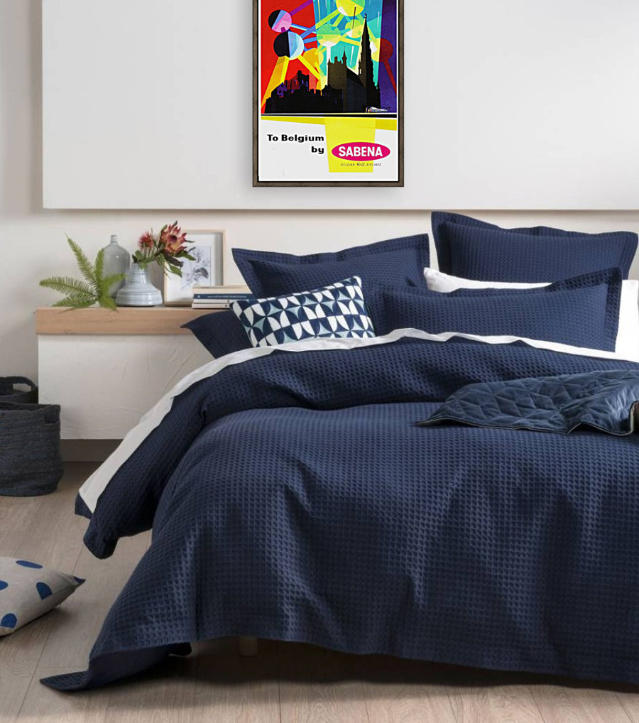 To Belgium by Sabena Belgian World Airlines Reproduction