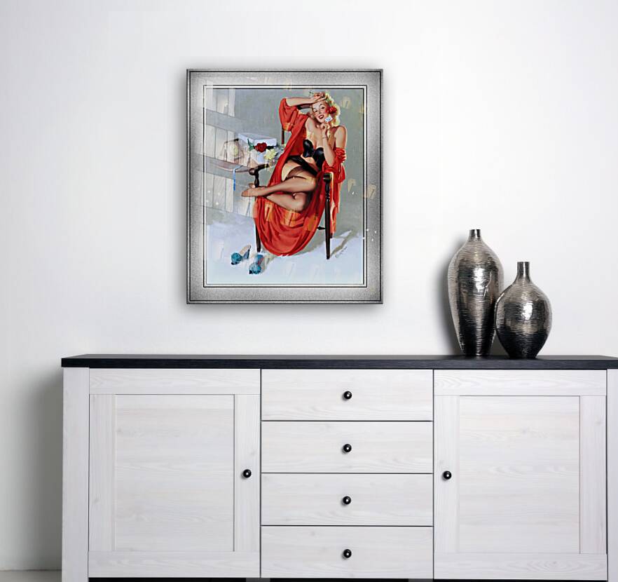 A Bouquet Of Roses by Gil Elvgren Vintage Remastered Xzendor7 Old Masters Art Reproductions Reproduction