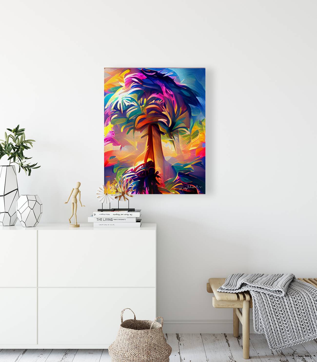 Naples Paradise Rainbow Palm Tree Reproduction