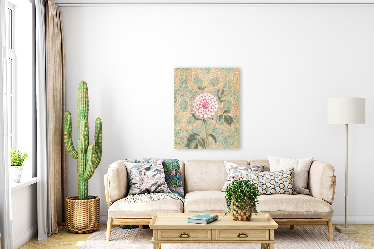 Pink Dahlia Reproduction