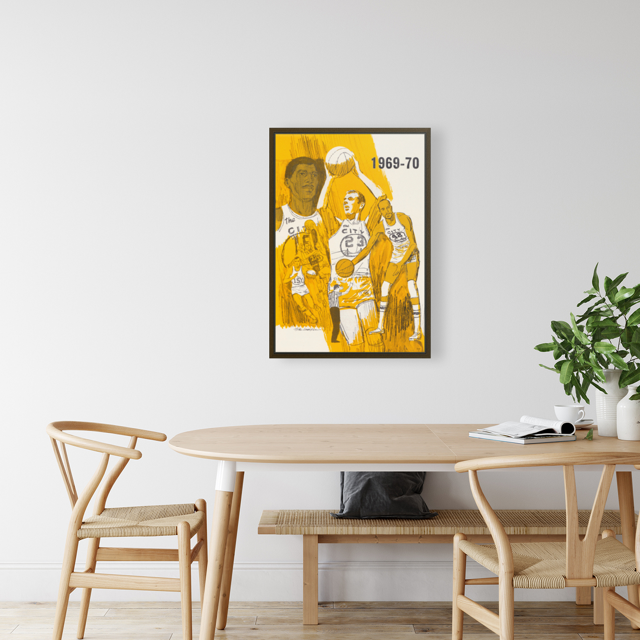 1969 San Francisco Warriors Art by Nick Leaskou Reproduction