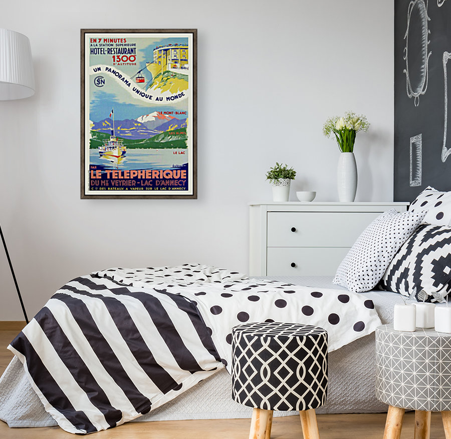 Le Telepherique du Mount Veyrier Travel Poster Reproduction