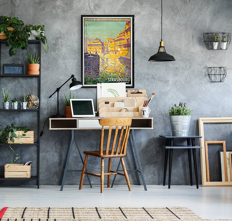 Strasbourg travel poster in 1930 Reproduction