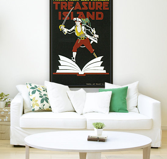 Vintage WPA Poster Treasure Island, 1930 Reproduction