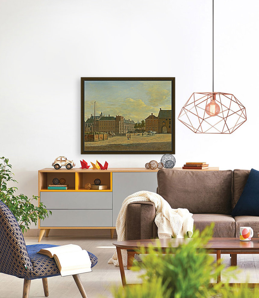 Dutch cityscape with figures Reproduction