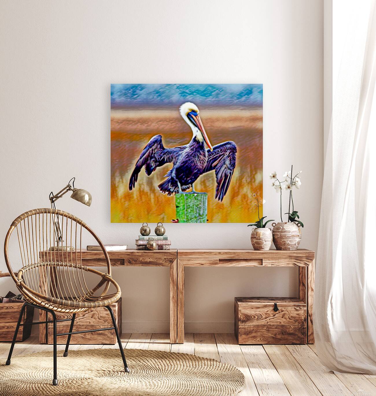 Majestic Pelican Wingspan  Reproduction