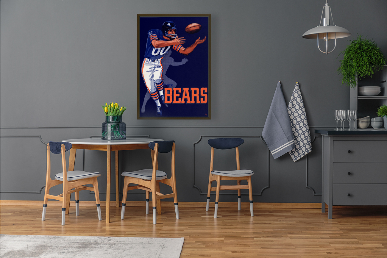 1962 Chicago Bears Retro Remix Art Reproduction
