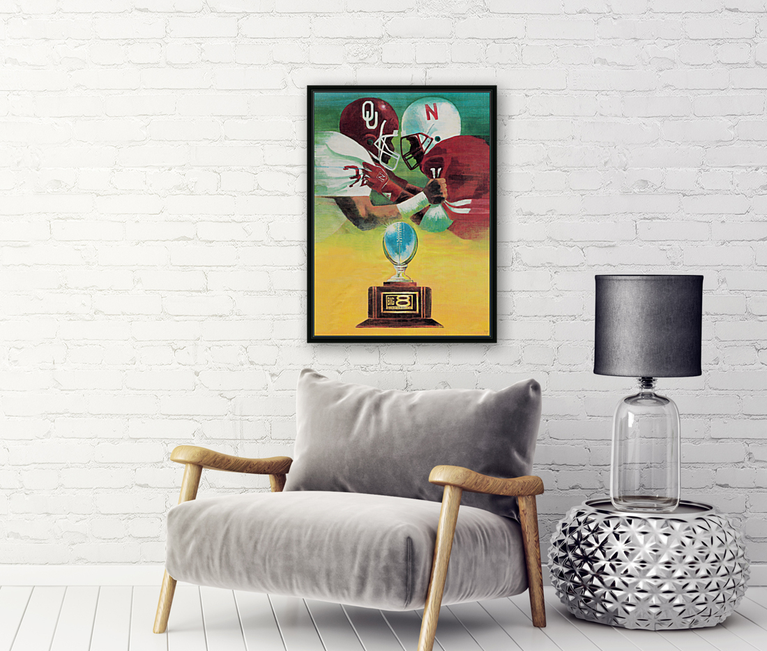 1987 Oklahoma vs. Nebraska Football Art Reproduction