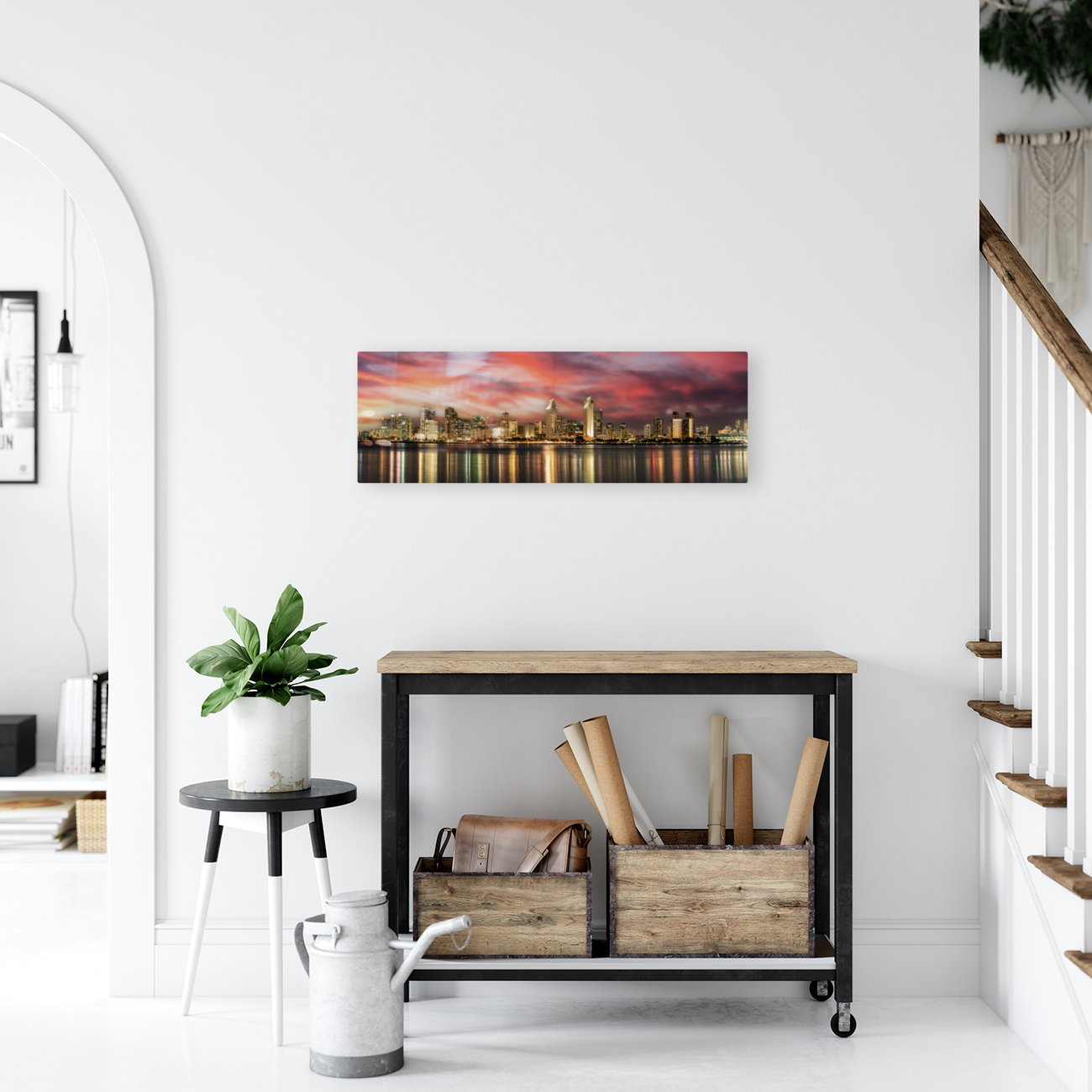 San Diego Skyline Sunset Reproduction