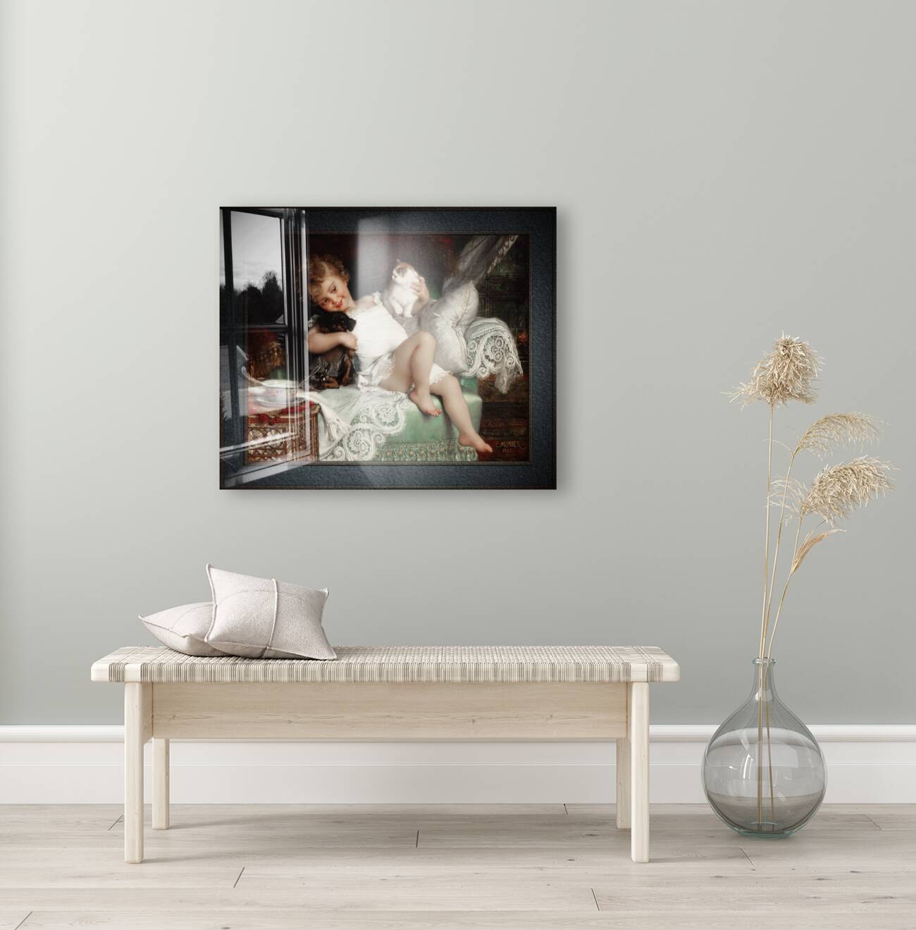 Playmates by Emile Munier Remastered Xzendor7 Classical Fine Art Old Masters Reproductions Reproduction