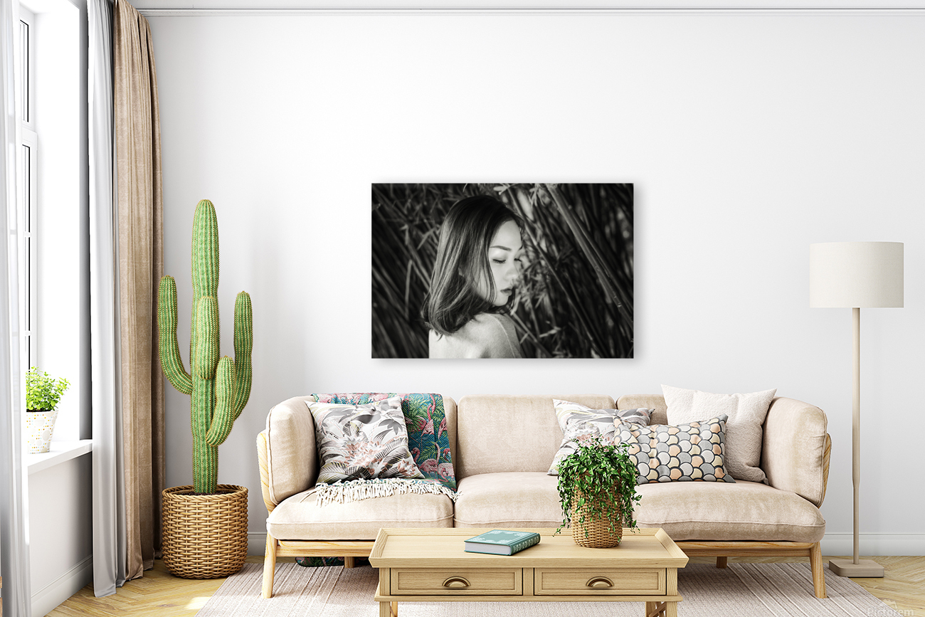 Young Chinese black and white portrait Reproduction