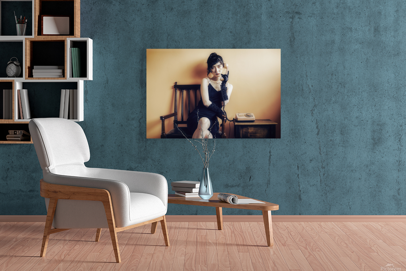 Young Chinese woman vintage studio portrait Reproduction