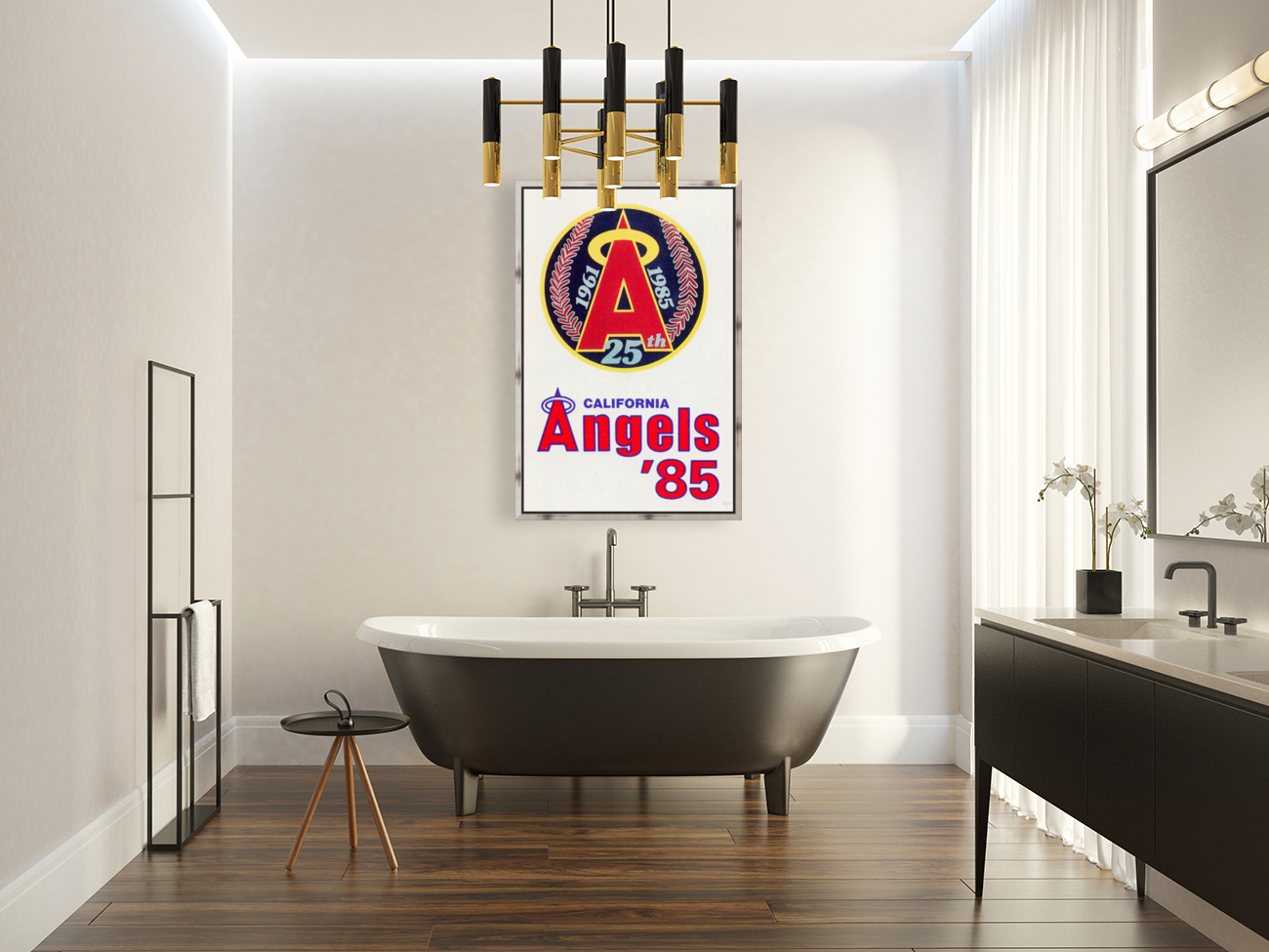 1985 California Angels Retro Poster Reproduction
