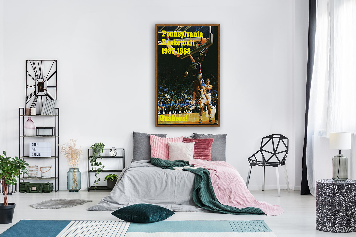 1987 Penn Quakers Basketball Poster Reproduction