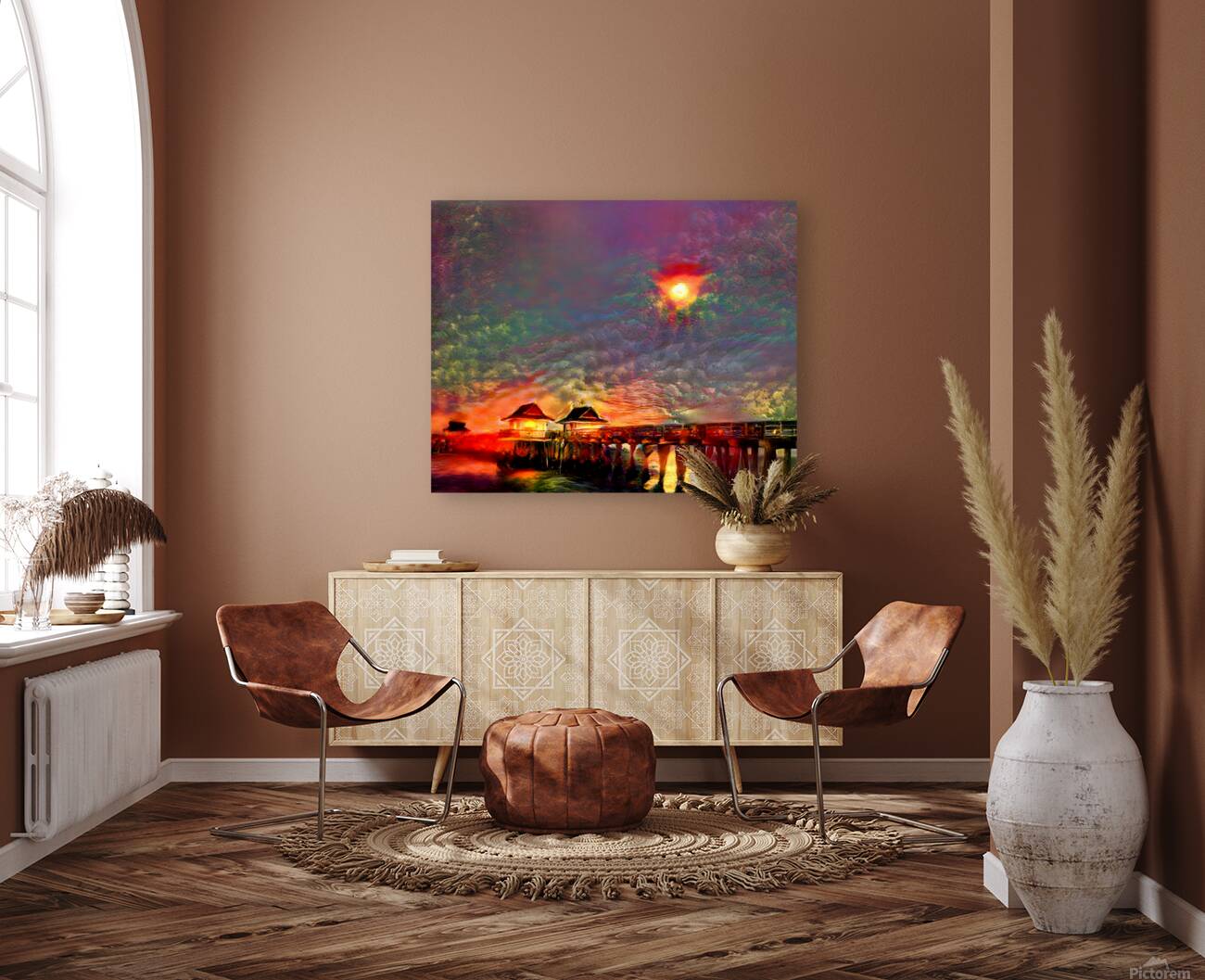 Naples Pier Lunar Burn Reproduction