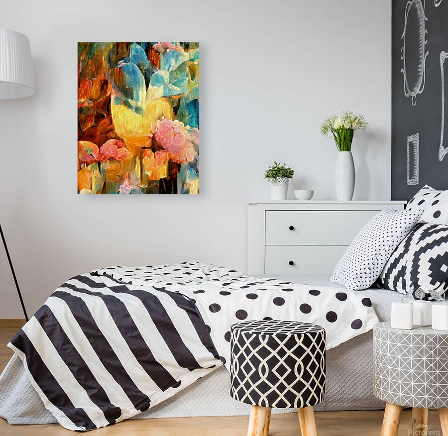 Pastel Flowers Cornucopia  Reproduction