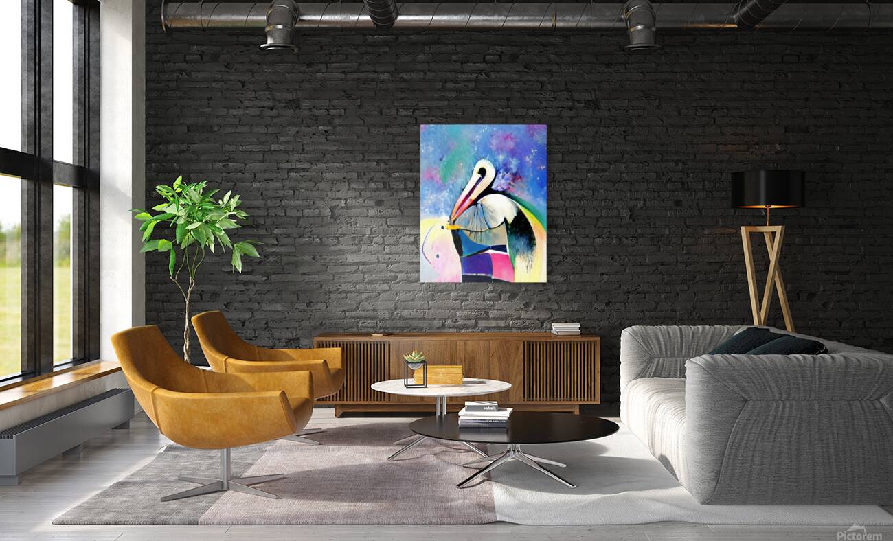 Cubism Pelican Reproduction