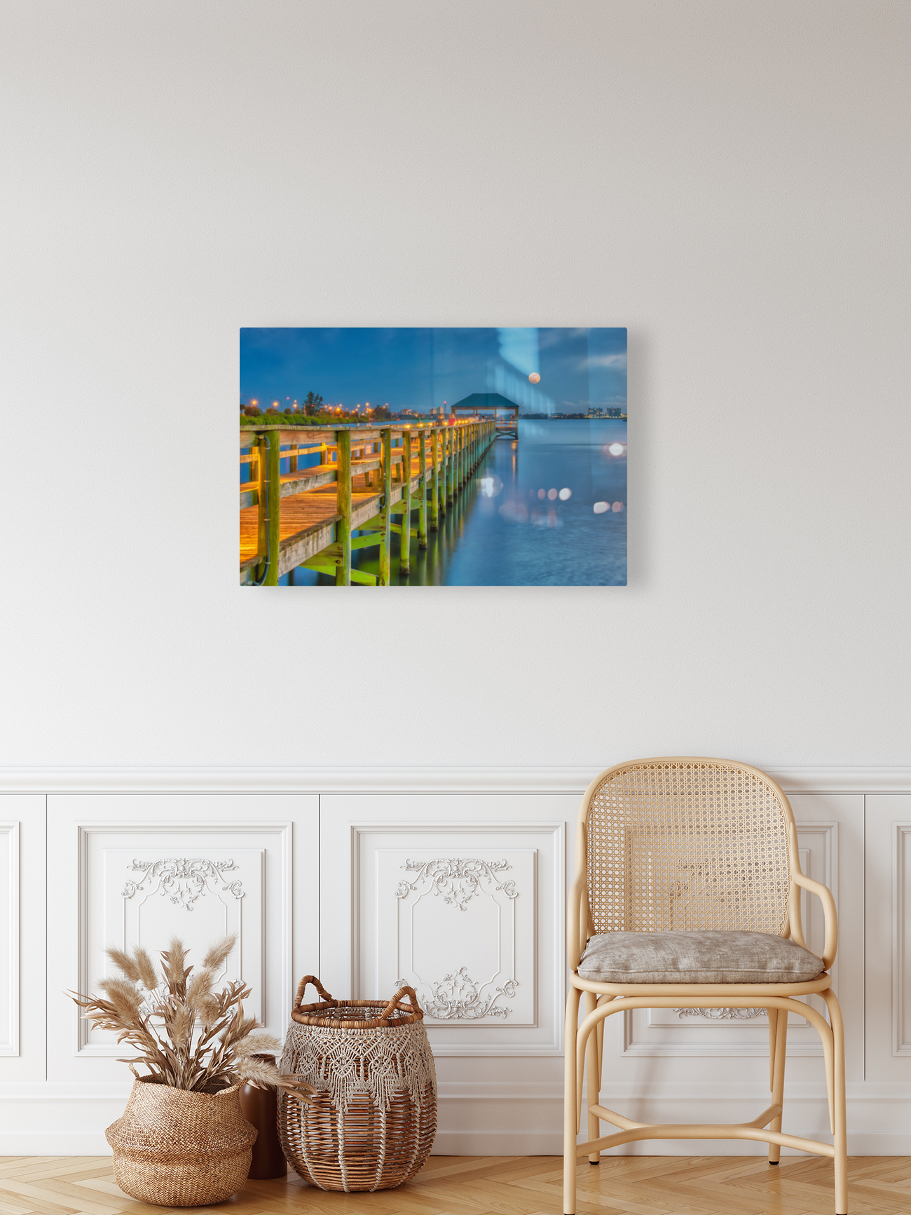   Melbourne Riverside Park Moonrise Reproduction